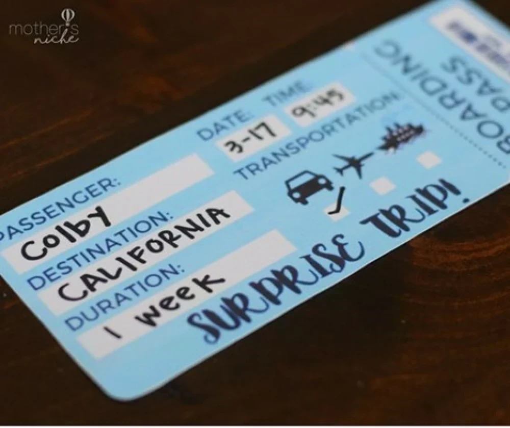 Blue ticket. Tickets Airplane printout. California ticket.