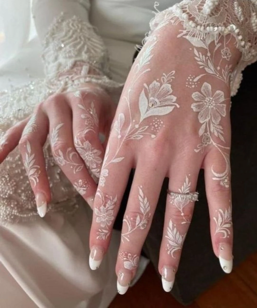 gambar henna pengantin cantik