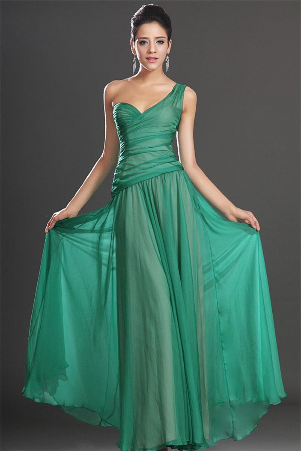 Gaun Pengantin Warna Hijau - Sifon Gaun Pengantin Warna Hijau - Sifon