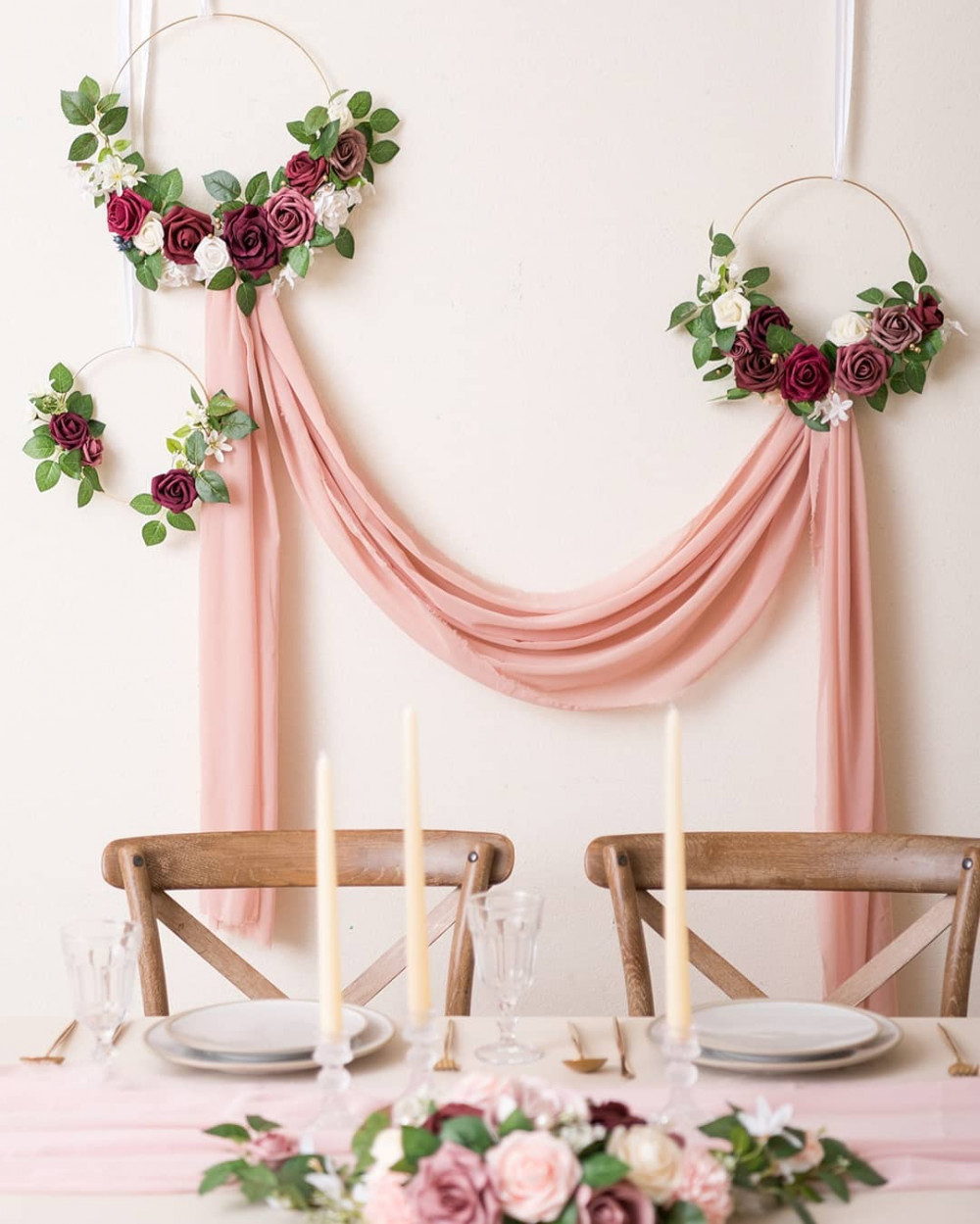 Contoh Dekorasi Pernikahan di Rumah - Flower Hoops Contoh Dekorasi Pernikahan di Rumah - Flower Hoops